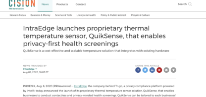 QuikSense Temperature Checking Sensor