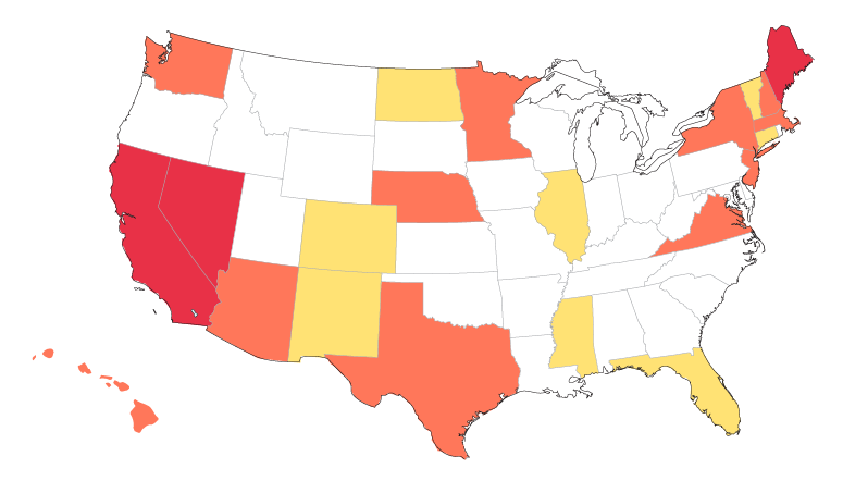 United States Map - Data Privacy Heating Up-01