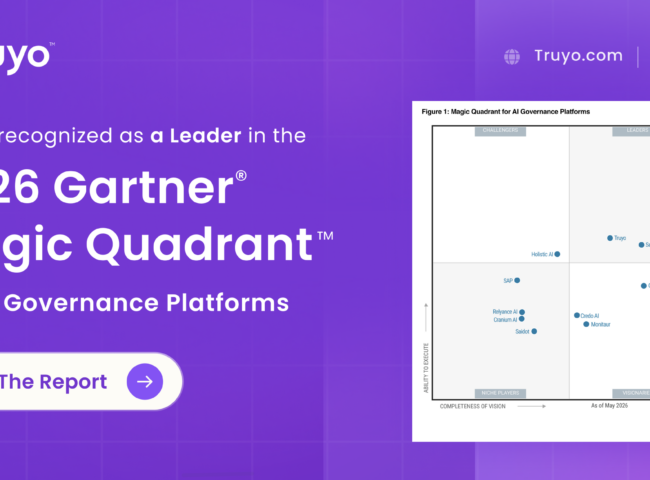 Truyo Named a Leader in the 2026 Gartner® Magic Quadrant™ for AI Governance Platforms